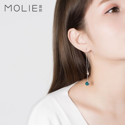 Boucles d'oreilles pendantes Femme MOLIE Argentée - Ref 3100874