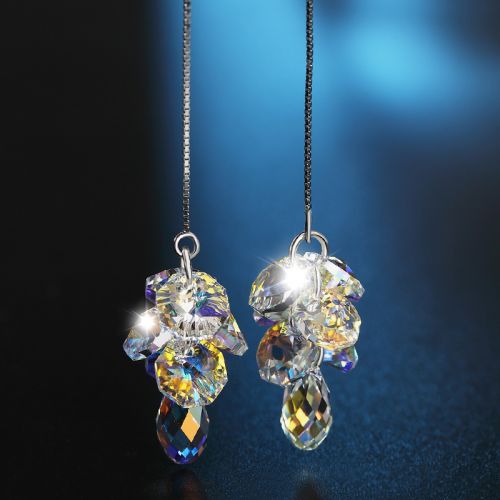 Boucles d'oreilles pendantes Femme LADY Argentée - Ref 3100883
