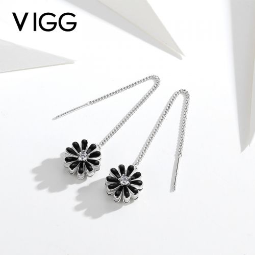 Boucles d'oreilles pendantes Femme VIGG Argentée - Ref 3100893