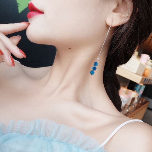 Boucles d'oreilles pendantes Femme en Alliage argent plaque or - Ref 3100895