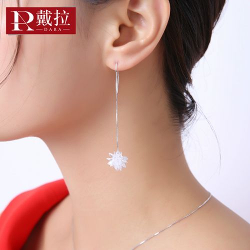 Boucles d'oreilles pendantes Femme DARA Argentée - Ref 3100933