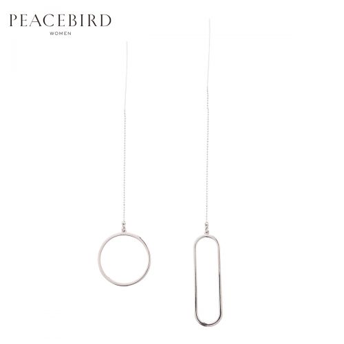 Boucles d'oreilles pendantes PEACEBIRD en Alliage argent plaque or - Ref 3100960