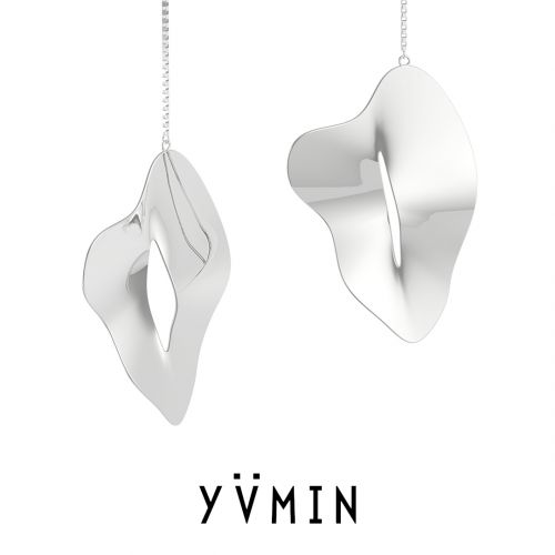 Boucles d'oreilles pendantes SURTOUT LE YVMIN Argentée - Ref 3100969
