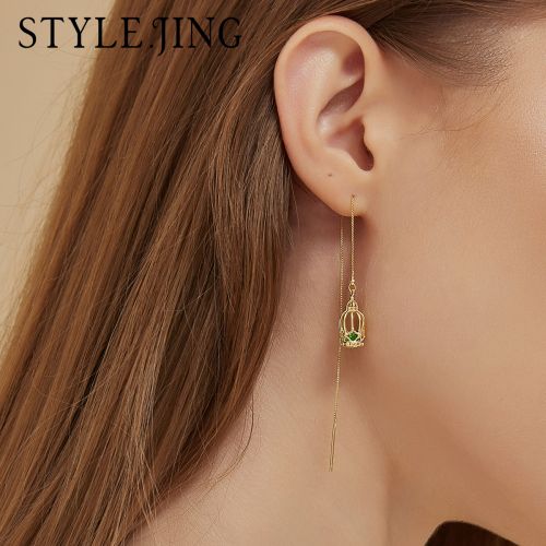 Boucles d'oreilles pendantes Femme STYLEJING en Alliage argent plaque or - Ref 3100985