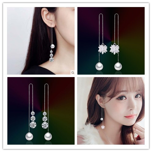 Boucles d'oreilles pendantes Femme Argentée - Ref 3100987