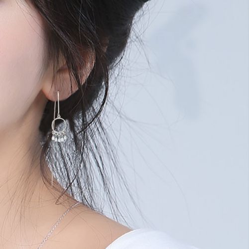 Boucles d'oreilles pendantes Femme Argentée - Ref 3101022