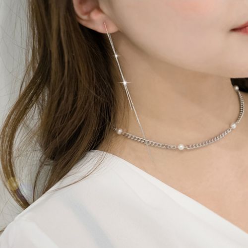 Boucles d'oreilles pendantes Femme Argentée - Ref 3101039