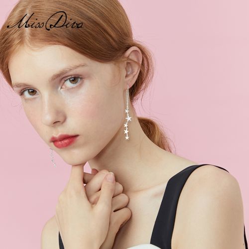 Boucles d'oreilles pendantes Femme MISS DIVA en Alliage argent plaque or - Ref 3101066