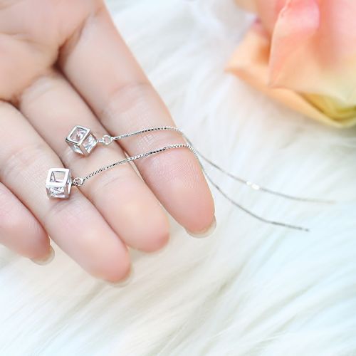 Boucles d'oreilles pendantes Femme Argentée - Ref 3101068