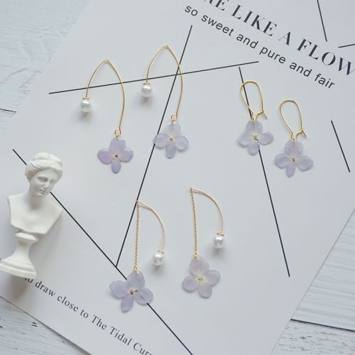 Boucles d'oreilles pendantes en Alliage argent plaque or - Ref 3101080
