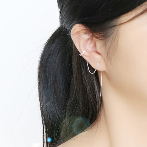 Boucles d'oreilles pendantes Femme Argentée - Ref 3101091
