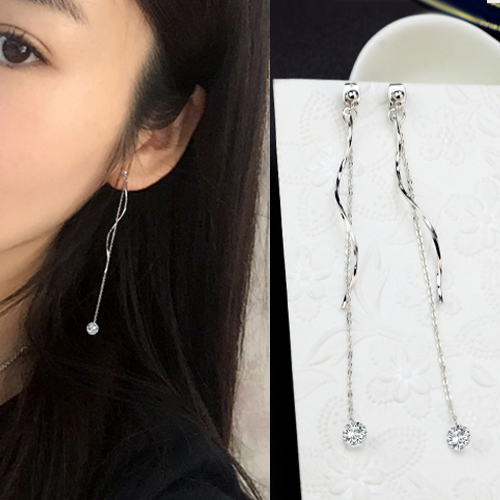 Boucles d'oreilles pendantes Femme en Alliage argent plaque or - Ref 3101114