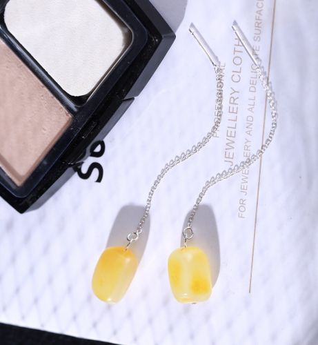 Boucles d'oreilles pendantes Femme en Cristal naturel pierre semi-precieuse - Ref 3101116