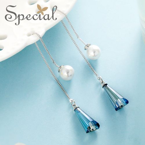 Boucles d'oreilles pendantes Femme SPECIAL Argentée - Ref 3101133