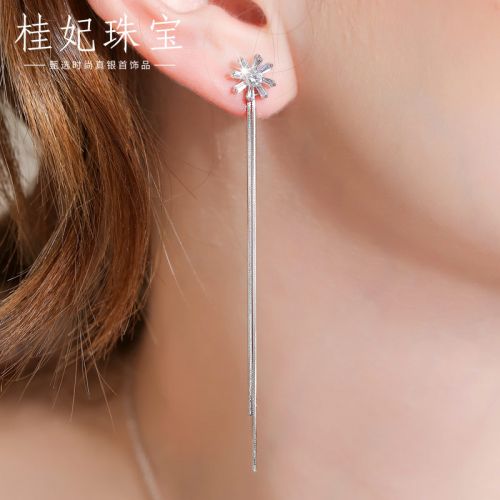Boucles d'oreilles pendantes Femme Argentée - Ref 3101151