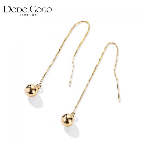 Boucles d'oreilles pendantes Femme DODOGOGO en Alliage argent plaque or - Ref 3101152