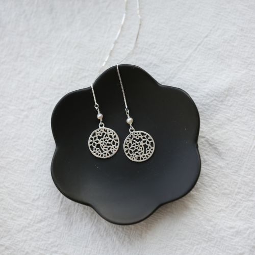 Boucles d'oreilles pendantes Femme Argentée - Ref 3101257