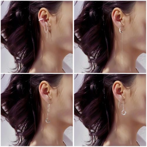 Boucles d'oreilles pendantes Femme en Zircone synthetique strass - Ref 3101270