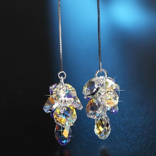 Boucles d'oreilles pendantes Femme LADY en Swarovski Elements - Ref 3101305