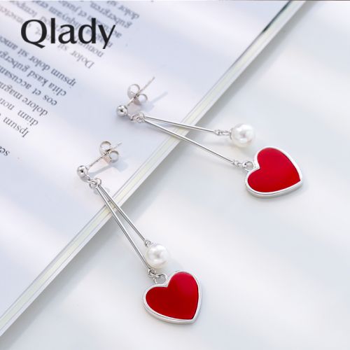 Boucles d'oreilles pendantes Femme QLADY Argentée - Ref 3101322