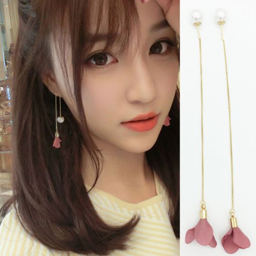 Boucles d'oreilles pendantes femme en Alliage argent plaqué or - Ref 1133759