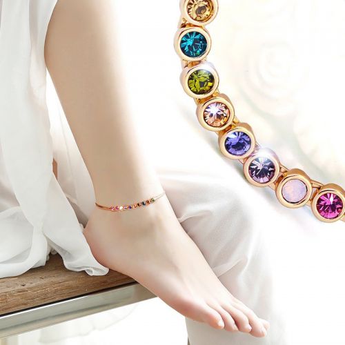 Bracelet de cheville Femme en Cristal autrichien - Ref 3101551