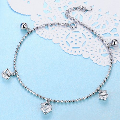 Bracelet de cheville Femme Argentée - Ref 3101577
