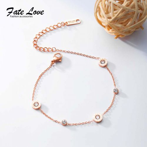 Bracelet de cheville Femme FATE LOVE en Acier au titane - Ref 3101581