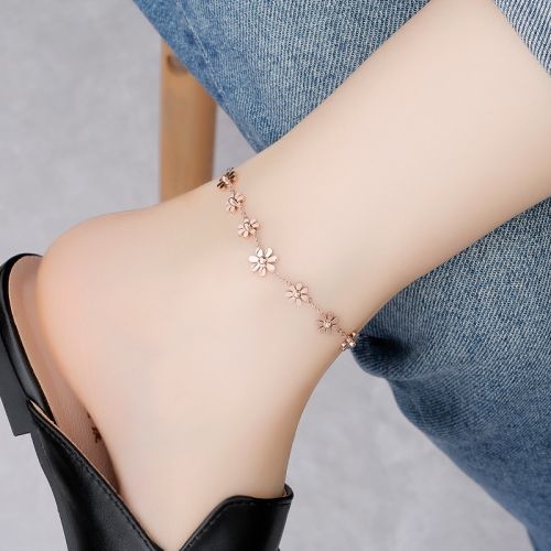 Bracelet de cheville Femme en Acier au titane - Ref 3101637
