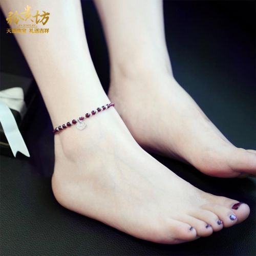 Bracelet de cheville Femme en Cristal naturel pierre semi-precieuse - Ref 3101643