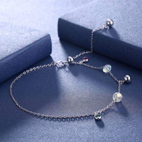Bracelet de cheville Femme LEKANI Argentée - Ref 3101799