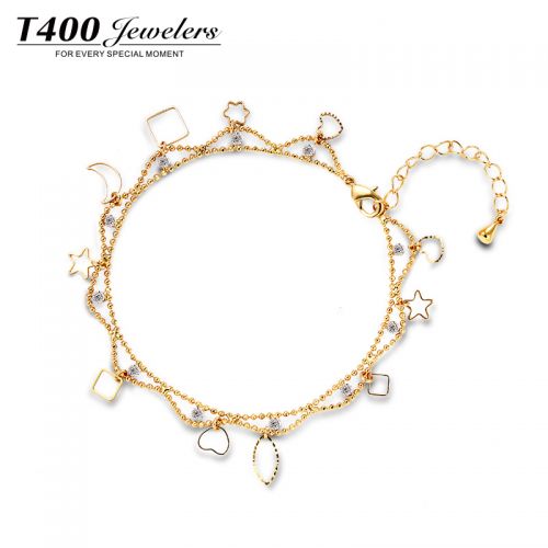Bracelet de cheville Femme T400 en S925 Argent Zircone synthetique - Ref 3101810