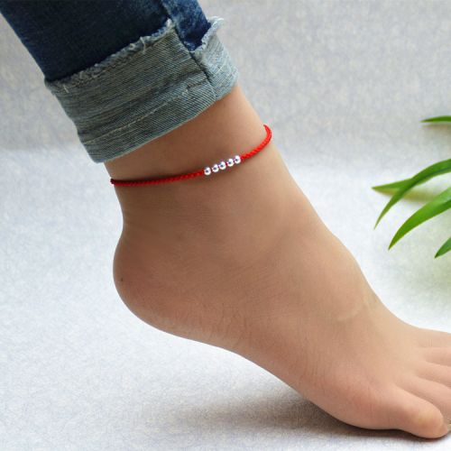Bracelet de cheville UN BORD DE CORDE Argentée - Ref 3101914
