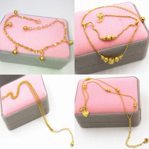 Bracelet de cheville Femme en Alliage argent plaque or - Ref 3101936
