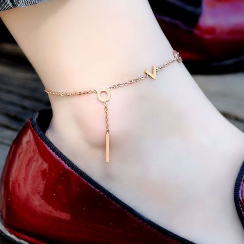 Bracelet de cheville Femme en Acier au titane - Ref 3101961