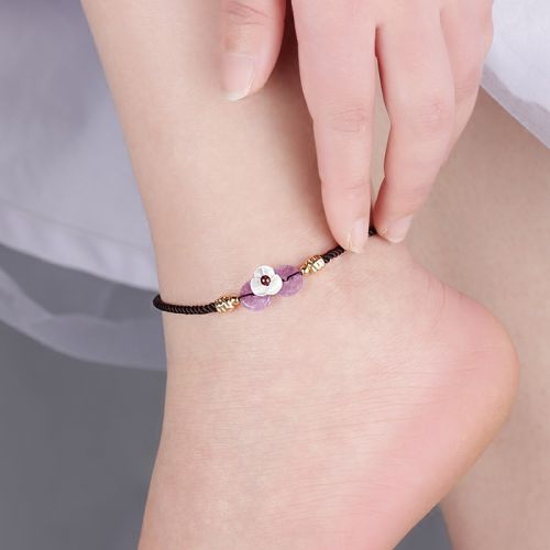 Bracelet de cheville Femme en Alliage argent plaque or - Ref 3101963