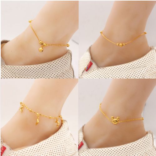 Bracelet de cheville Femme en Alliage argent plaque or - Ref 3102011