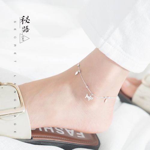 Bracelet de cheville Femme Argentée - Ref 3102043