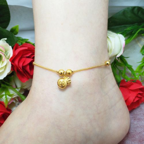 Bracelet de cheville Femme en Alliage argent plaque or - Ref 3102086