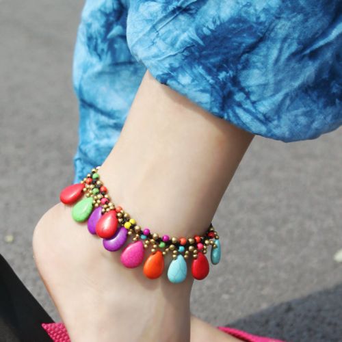 Bracelet de cheville Femme INDE ET MONDE DU PAKISTAN en Matiere mixte - Ref 3102096