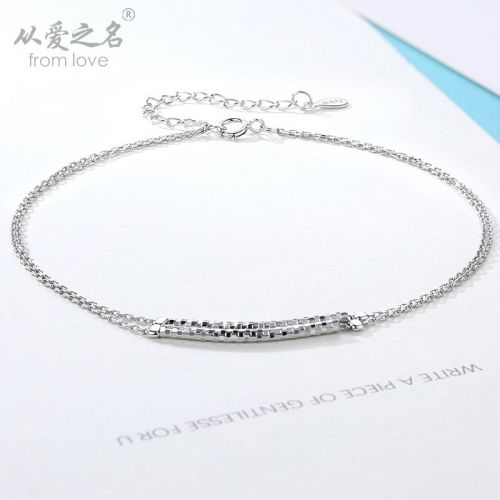 Bracelet de cheville Femme FROMLOVER Argentée - Ref 3102163