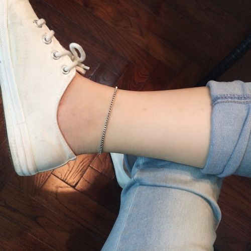 Bracelet de cheville Couple en Acier au titane - Ref 3102197