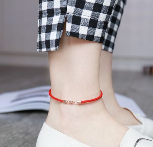 Bracelet de cheville Couple en Coton et lin - Ref 3102252