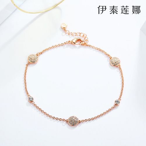Bracelet de cheville Femme en Alliage argent plaque or - Ref 3102274