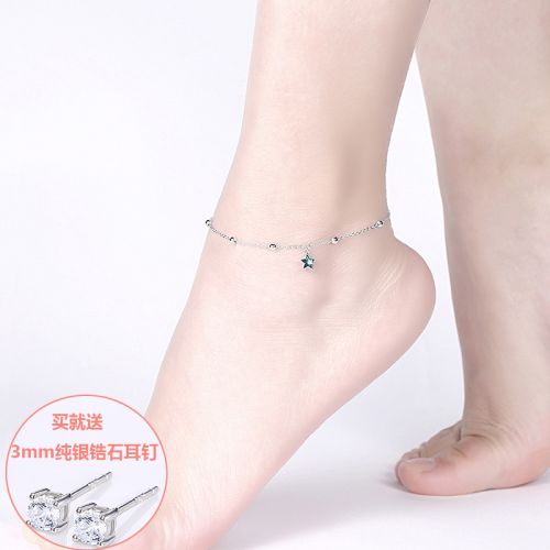 Bracelet de cheville Femme Argentée - Ref 3102324