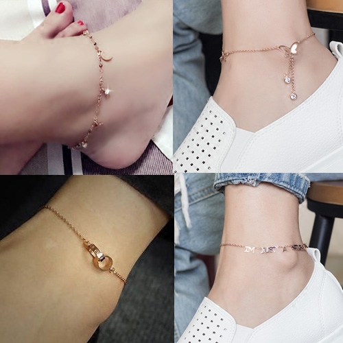 Bracelet de cheville Femme en Acier au titane - Ref 3102411