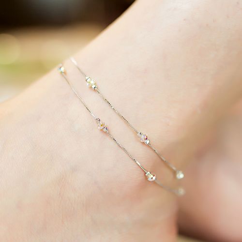 Bracelet de cheville Femme Argentée - Ref 3102450