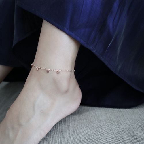 Bracelet de cheville Femme en Alliage argent plaque or - Ref 3102476