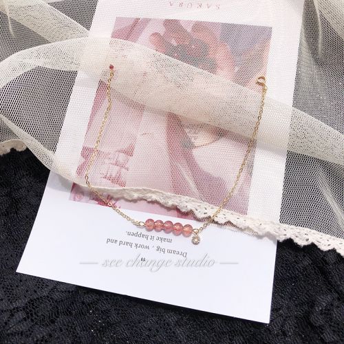 Bracelet de cheville en Cristal naturel pierre semi-precieuse - Ref 3102483