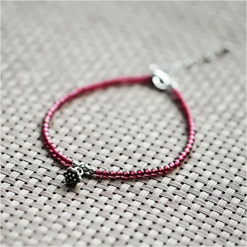 Bracelet de cheville Femme en Cristal naturel pierre semi-precieuse - Ref 3102562